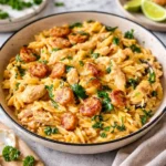 Creamy Chicken Sausage Orzo