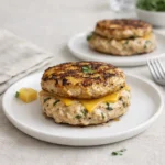 A juicy Cheddar Ranch Chicken Burger on a toasted bun with melted cheese and lettuce.