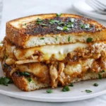 BBQ Chicken Grilled Cheese Sandwich