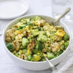 Fresh Summer Chicken Salad with grilled corn and avocado