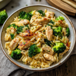 Broccoli Cheddar Chicken Orzo