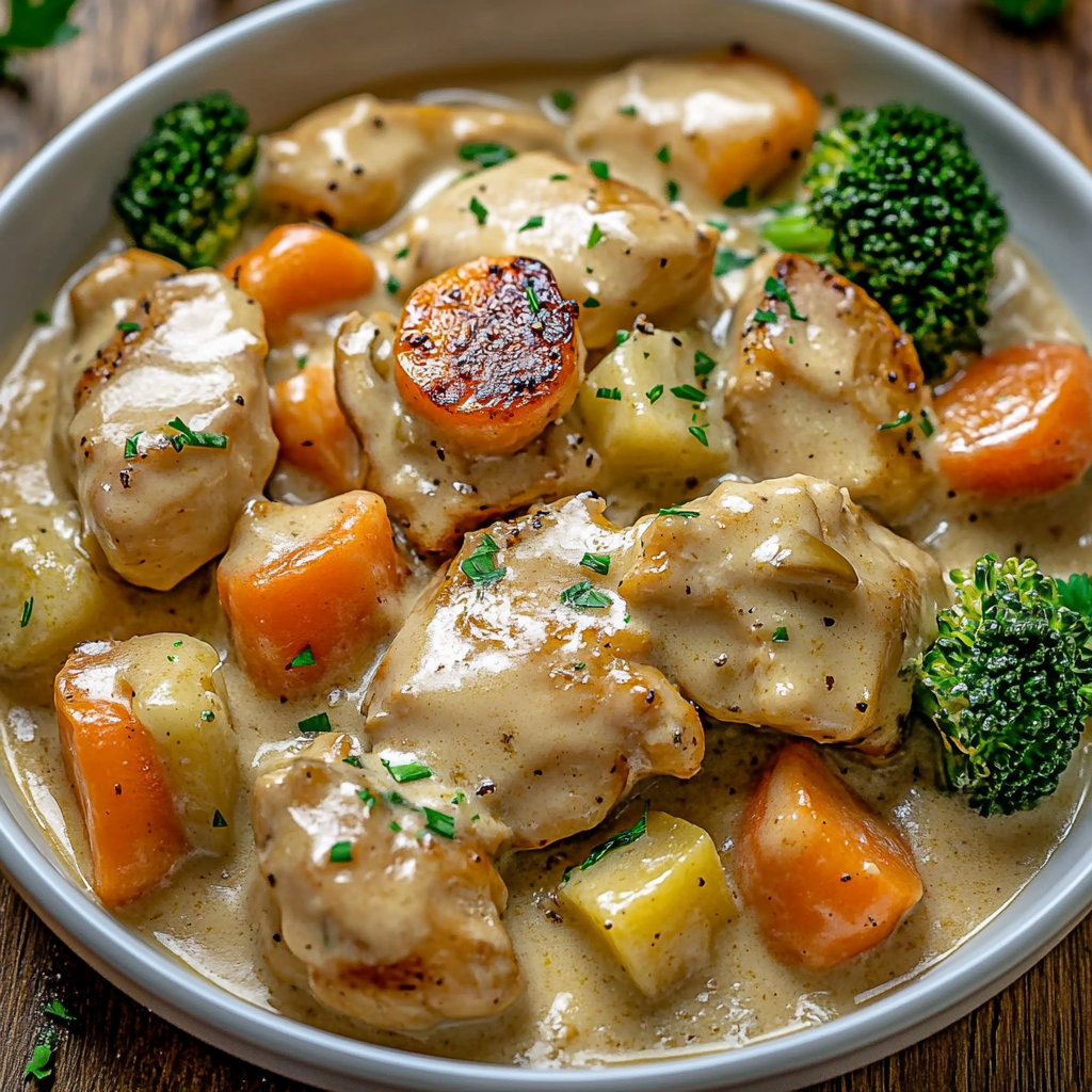 Creamy Garlic Chicken and Vegetables