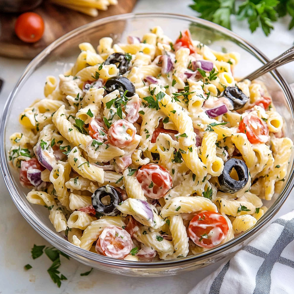 Creamy Tuscan Pasta Salad