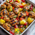 Easy Hawaiian Chicken Sheet Pan Dinner