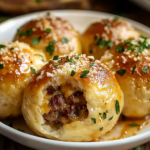 Garlic Parmesan Cheeseburger Bombs