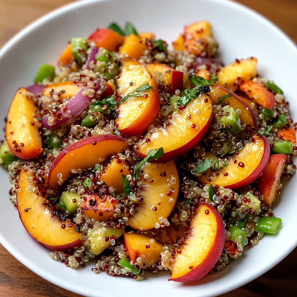 Grilled Peach and Quinoa Salad