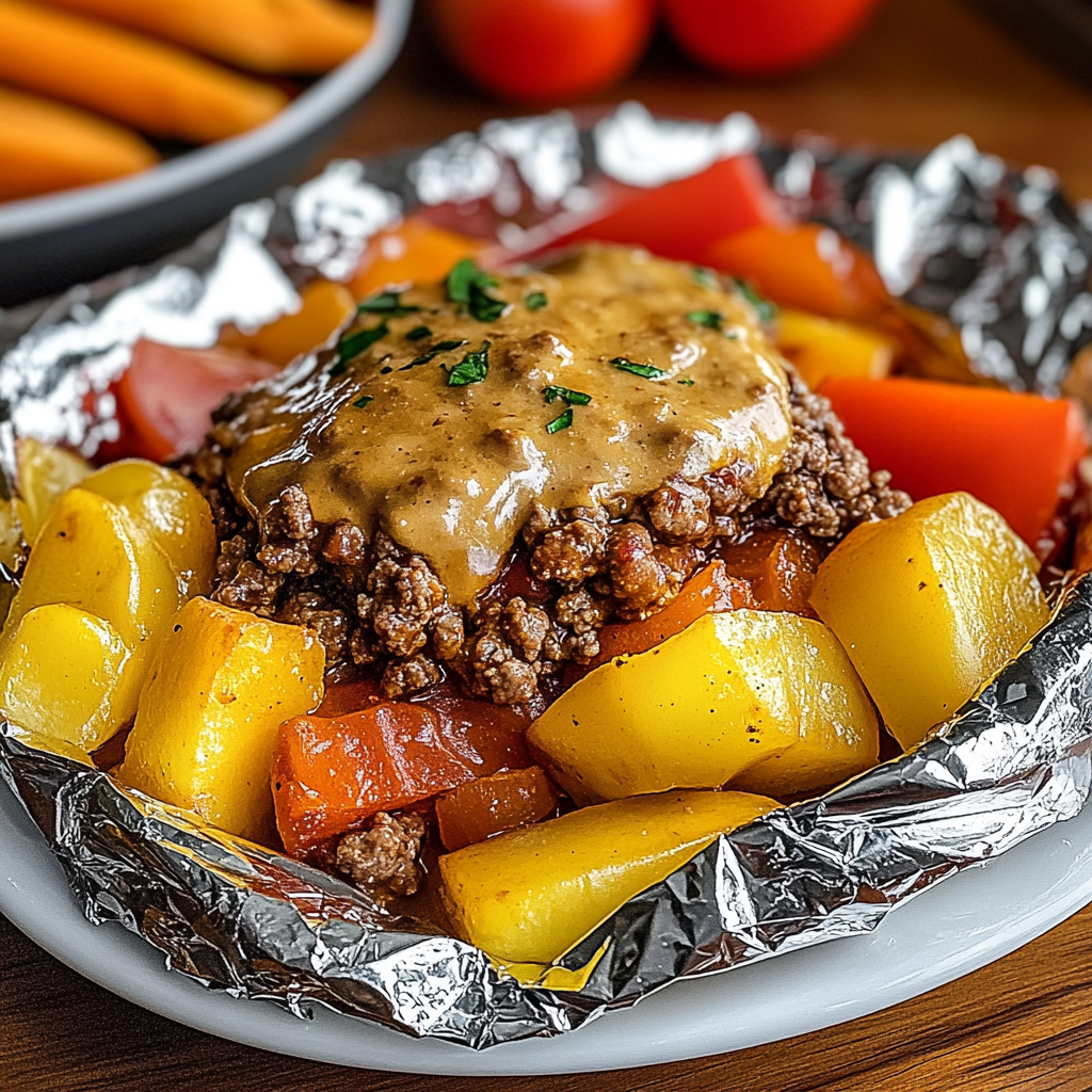 Hobo Hamburger Foil Packet Dinner