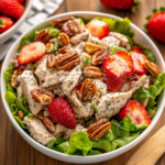 Strawberry Poppy Seed Pecan Chicken Salad