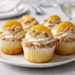 Peach Cobbler Cupcakes with a Cinnamon Streusel Topping featured image