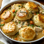 Chicken Pot Pie with Biscuits
