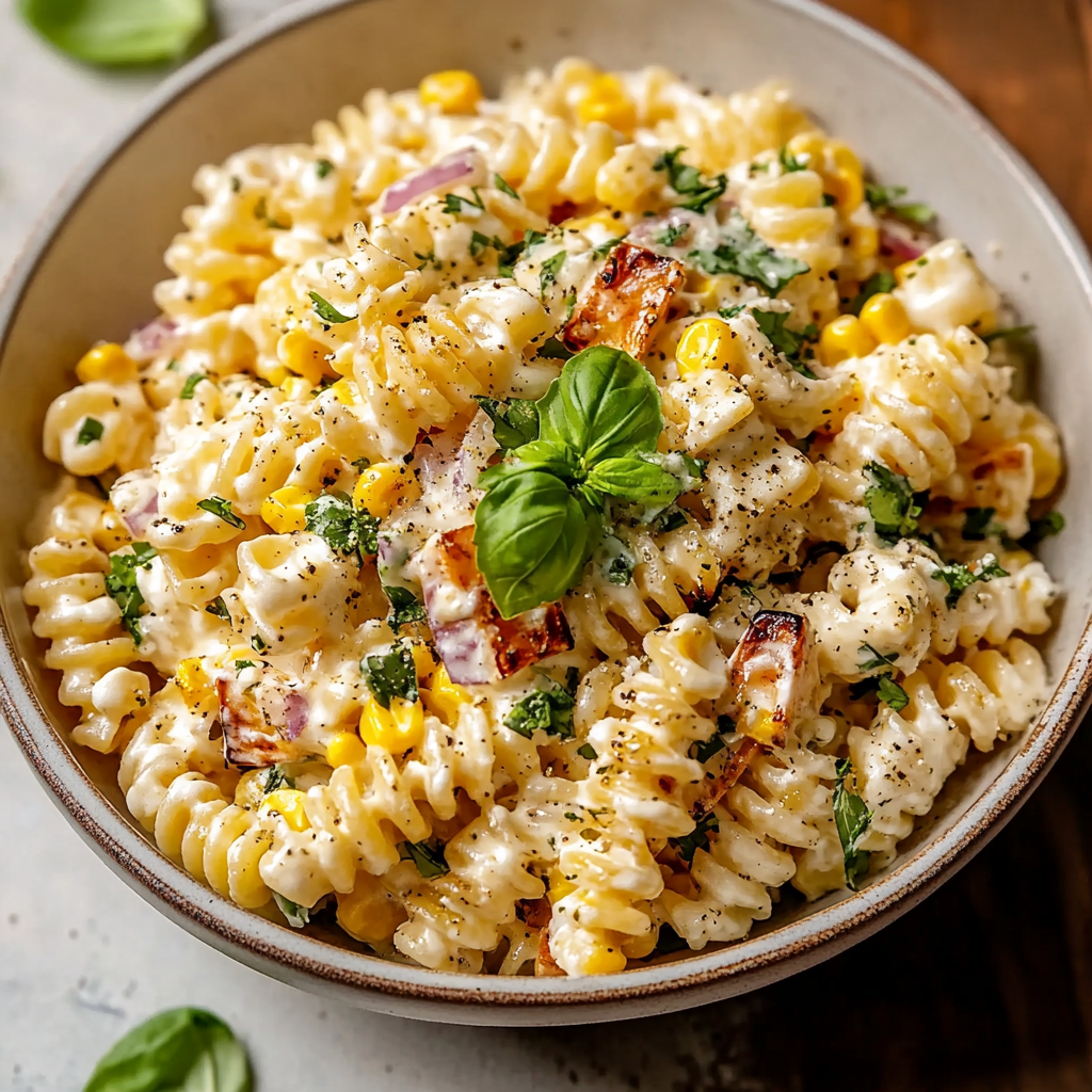 Creamy Street Corn Pasta Salad