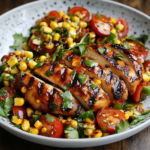 Grilled Hot Honey Chicken with Sweet Corn Salad