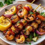 Hawaiian Honey Shrimp Skewers