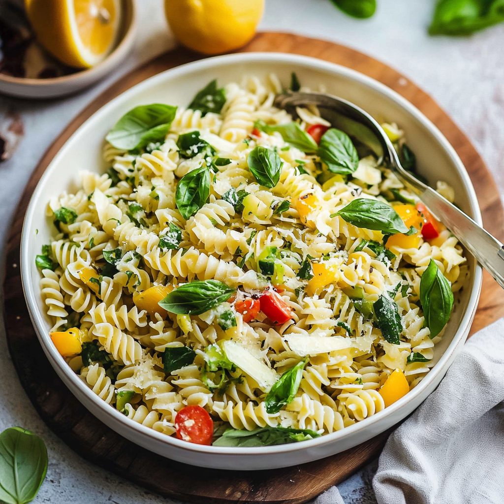 Lemon Basil Pasta Salad: 1 Simple Refreshing Summer Feast