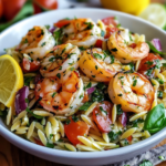 Shrimp Orzo Salad with Lemon Vinaigrette