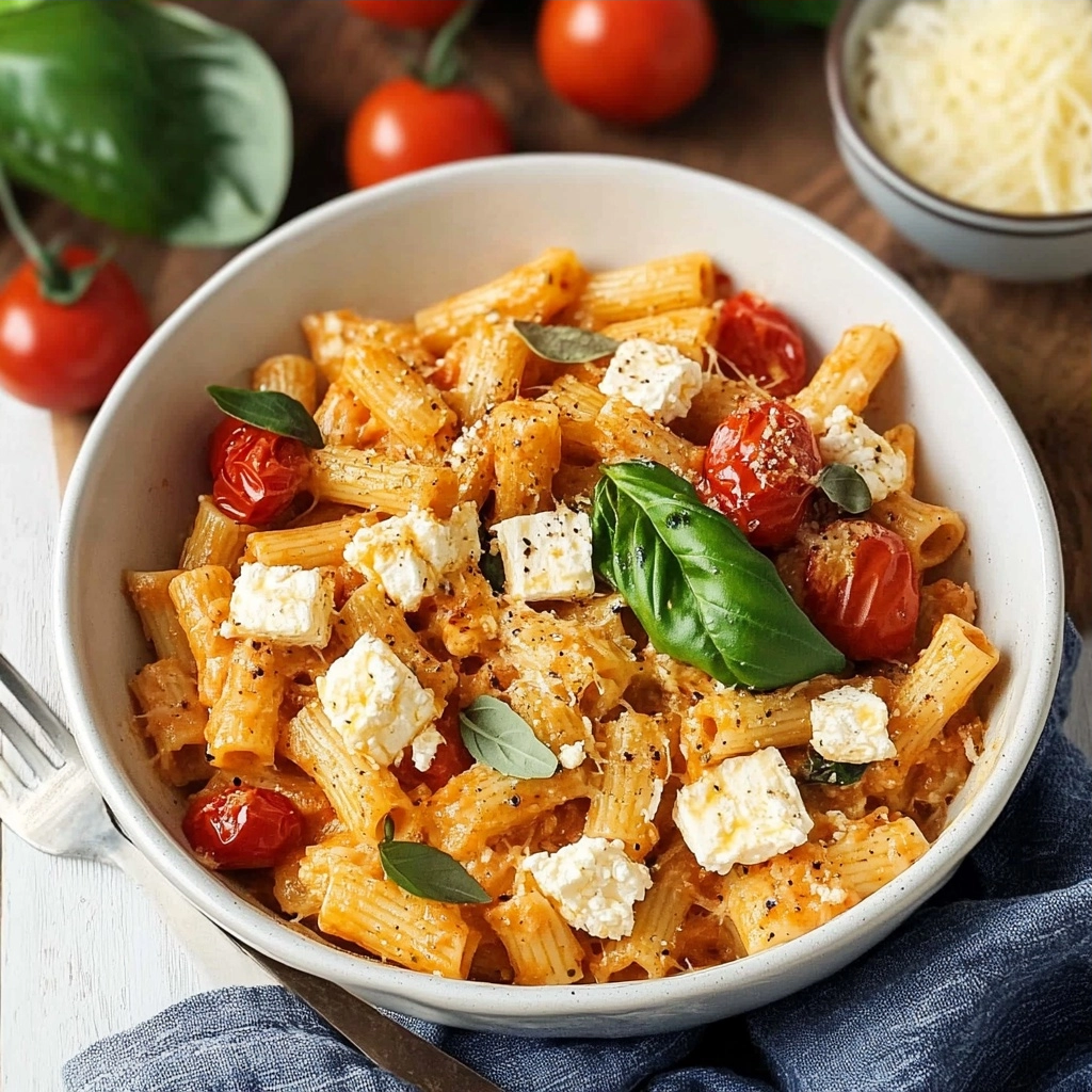One Pan Baked Feta Pasta with Cherry Tomatoes: An Easy Viral Sensation