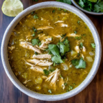 Roasted Tomatillo Chicken Soup