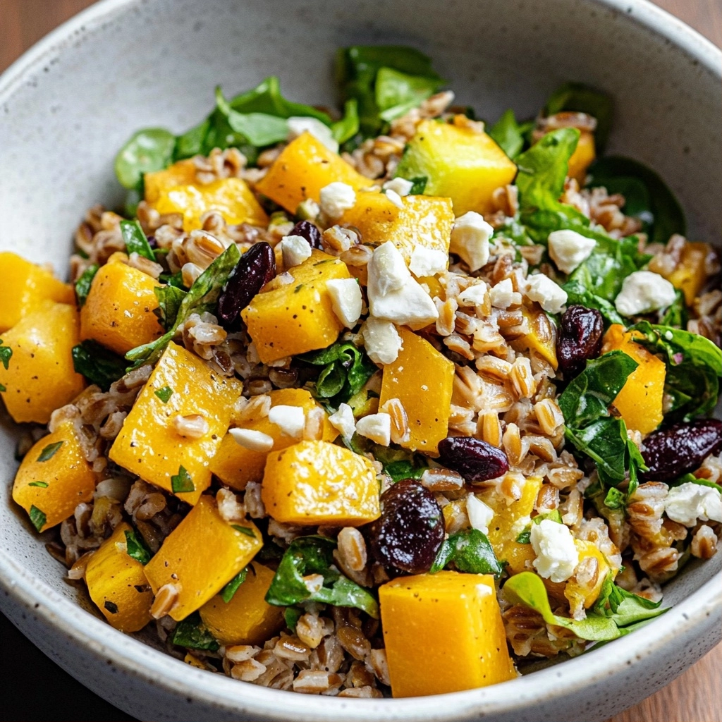 Fall Farro Salad Recipe with Squash