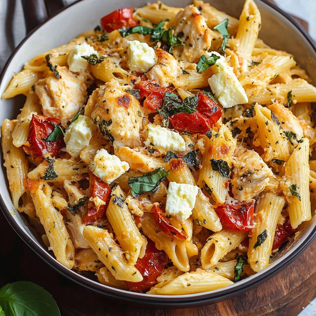 Easy Baked Feta Chicken Pasta