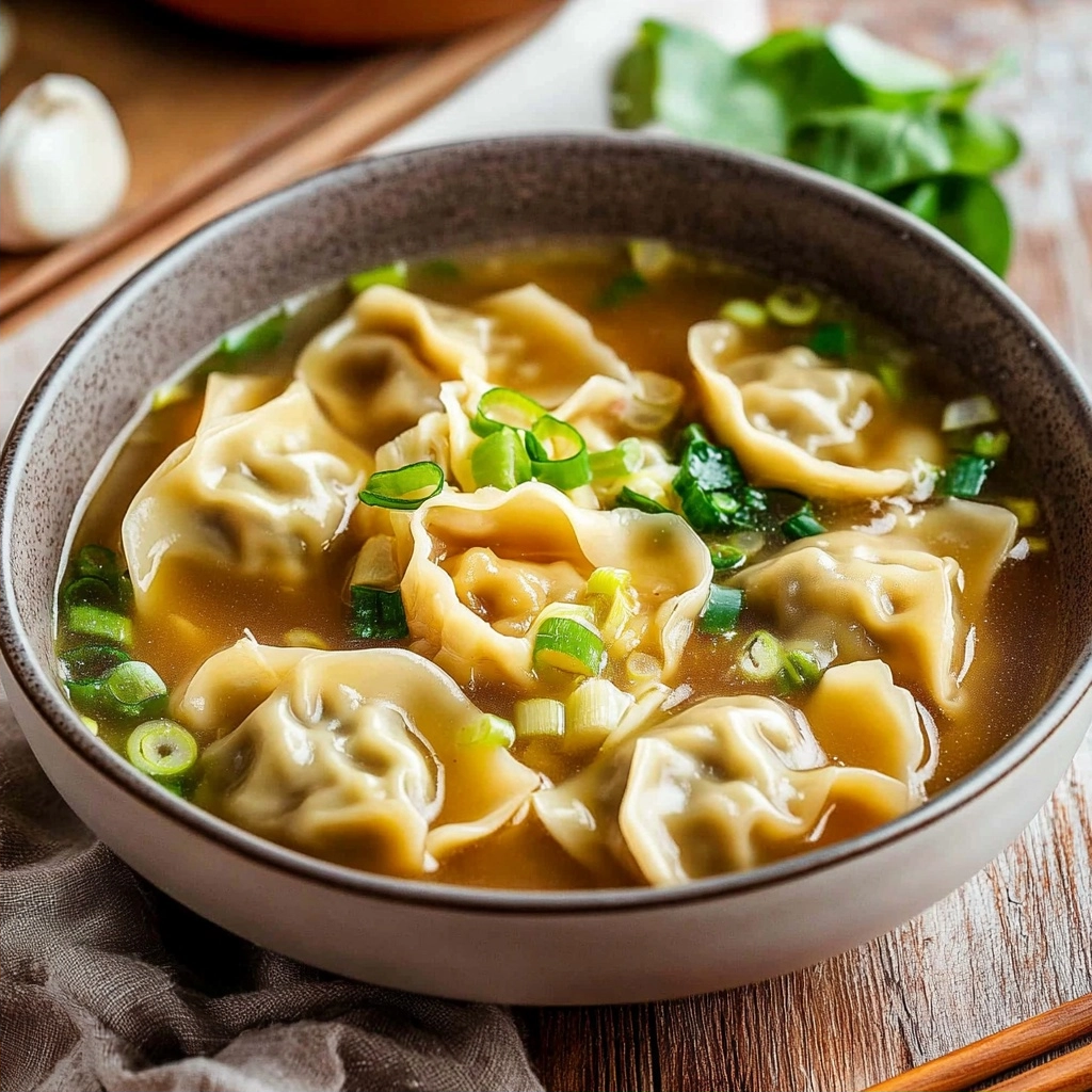 Wonton Soup with Homemade Dumplings