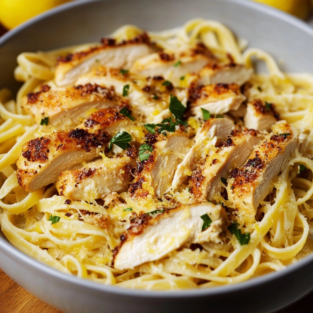 Creamy Lemon Garlic Pasta with Chicken