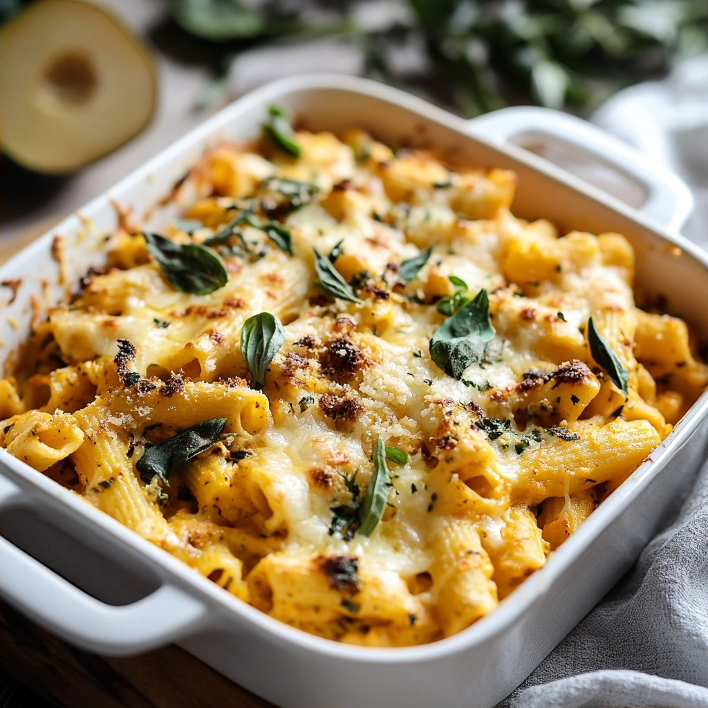 Creamy Butternut Squash Baked Ziti