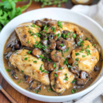 Easy Chicken Marsala Crockpot (Low Carb)