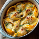 Butternut Squash Stuffed Shells with Cream Sauce