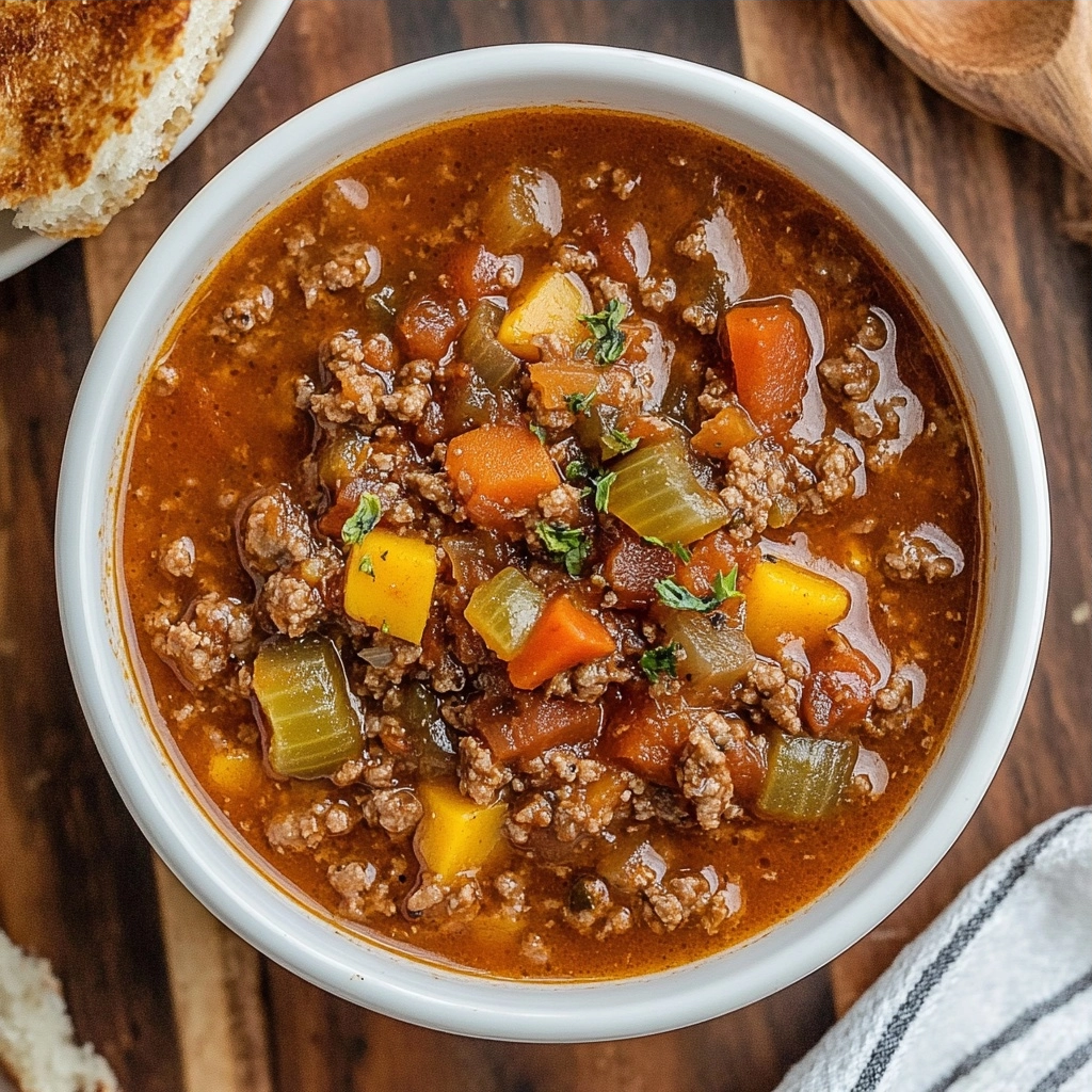 Slow Cooker Hamburger Soup