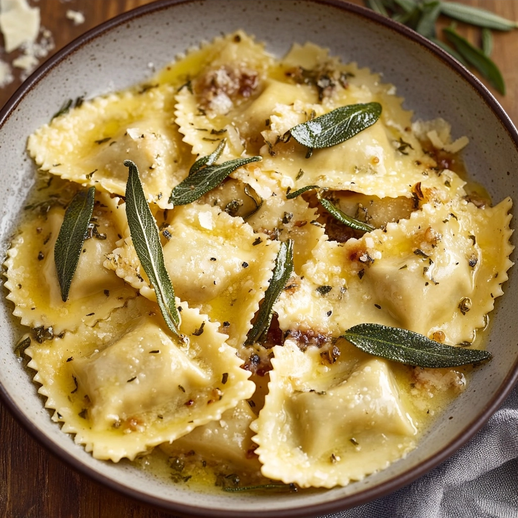 Ravioli with Sage Butter Sauce