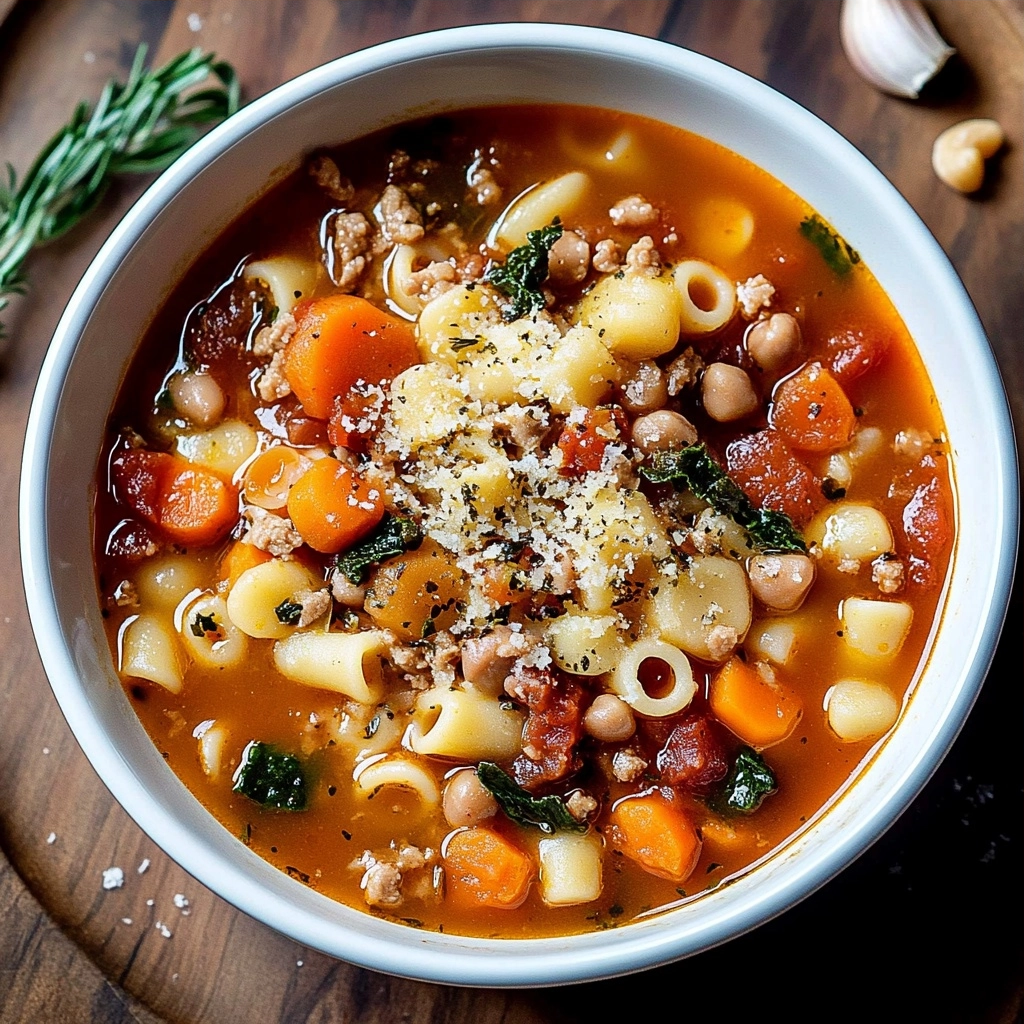 Hearty and Authentic Pasta Fagioli Soup Recipe