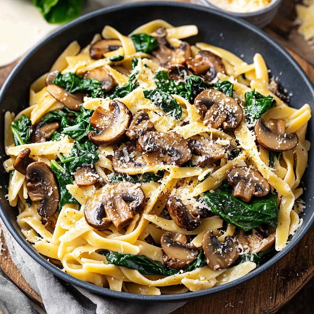 Mushroom and Spinach Pasta