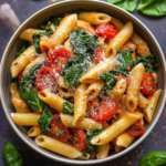 Easy Tomato and Spinach Pasta