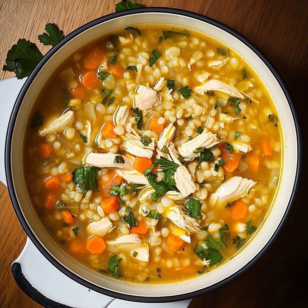 Hearty Chicken Barley Soup