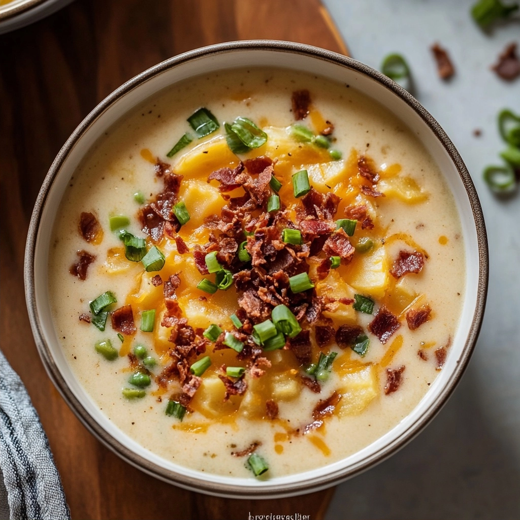 One‑Pot Crockpot Loaded Baked Potato Soup