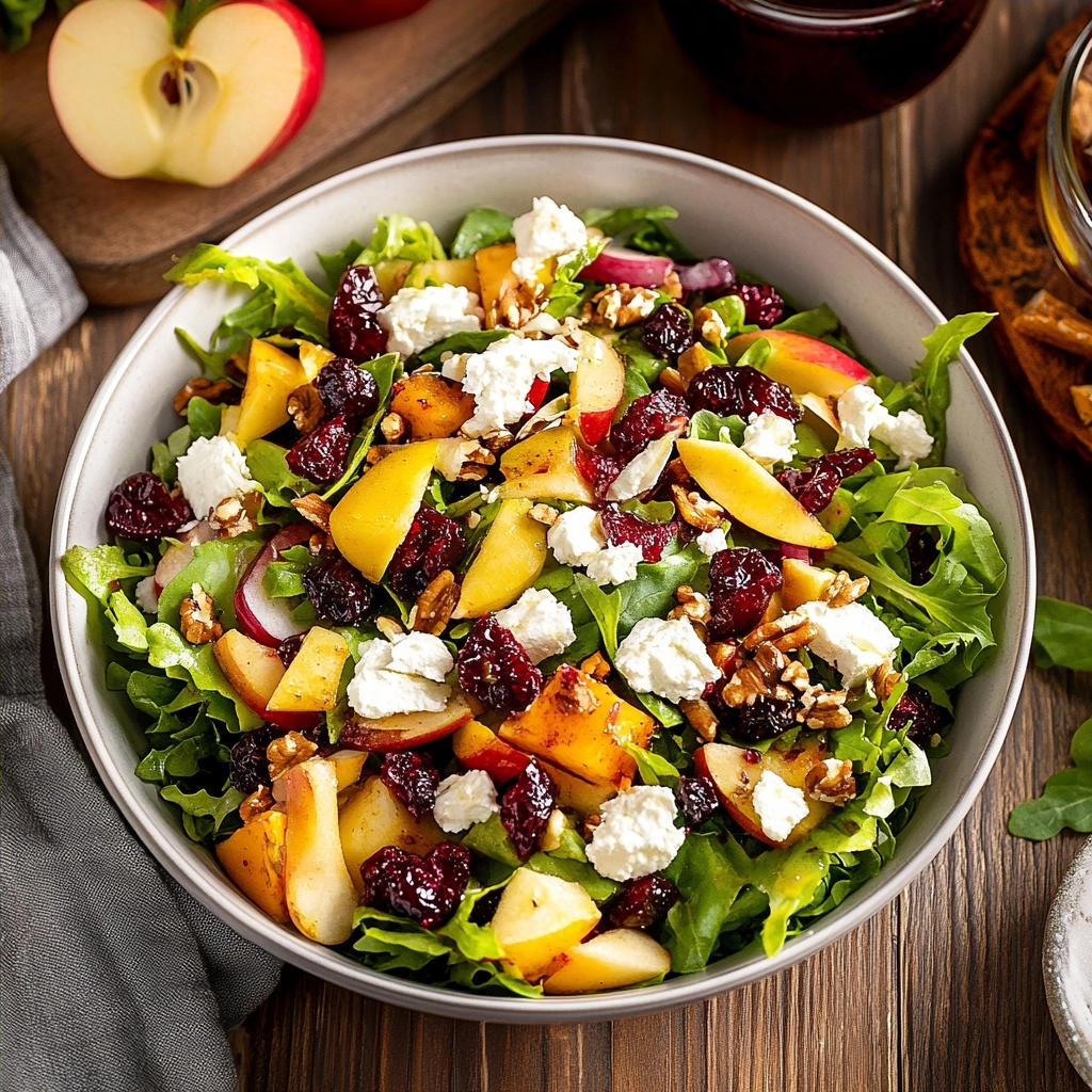 Easy Cranberry Harvest Salad with Apple Cider Vinaigrette