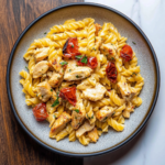 The Best Chicken Mozzarella Pasta with Sun-Dried Tomatoes