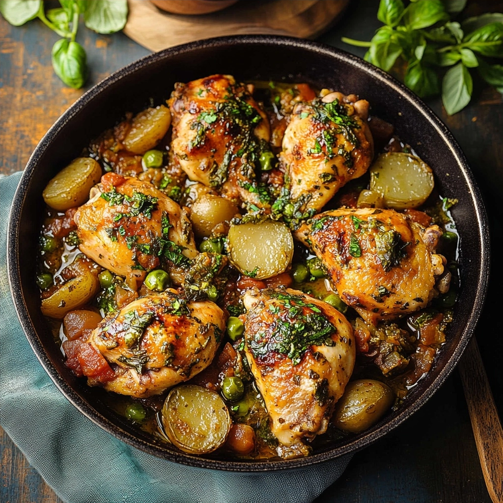 Classic Chicken Vesuvio: A Crispy One-Skillet Family Favorite