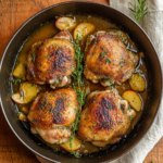 Skillet Apple Cider Chicken Thighs