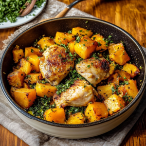 Skillet Chicken and Butternut Squash