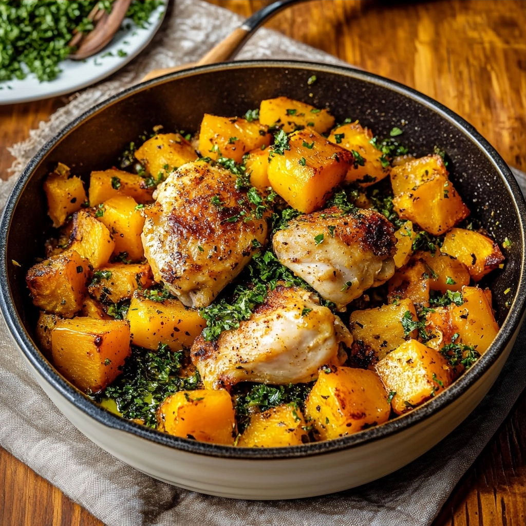 Skillet Chicken and Butternut Squash