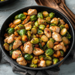 Easy Chicken and Brussels Sprouts Skillet