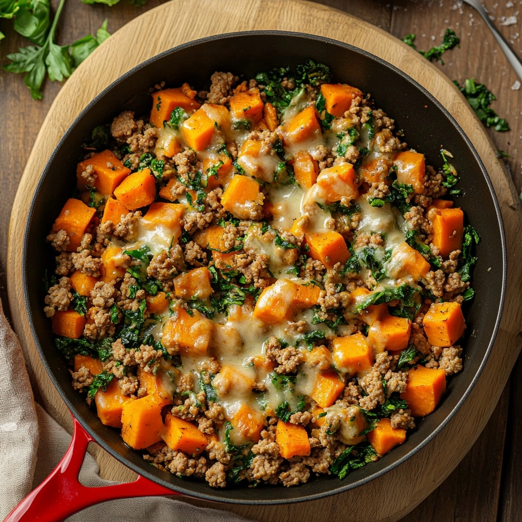 Ground Turkey and Sweet Potato Skillet