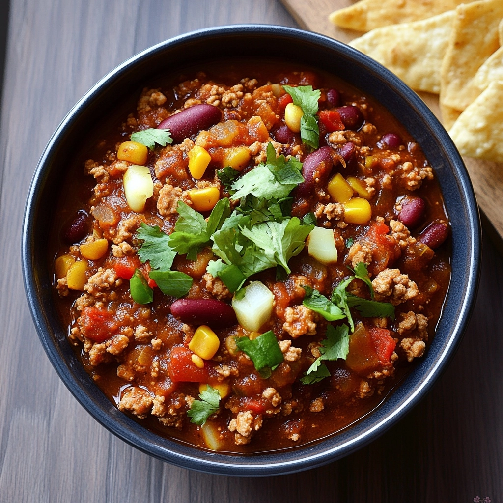 Slow Cooker Ground Turkey Chili