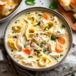 Slow Cooker Creamy Chicken Tortellini Soup