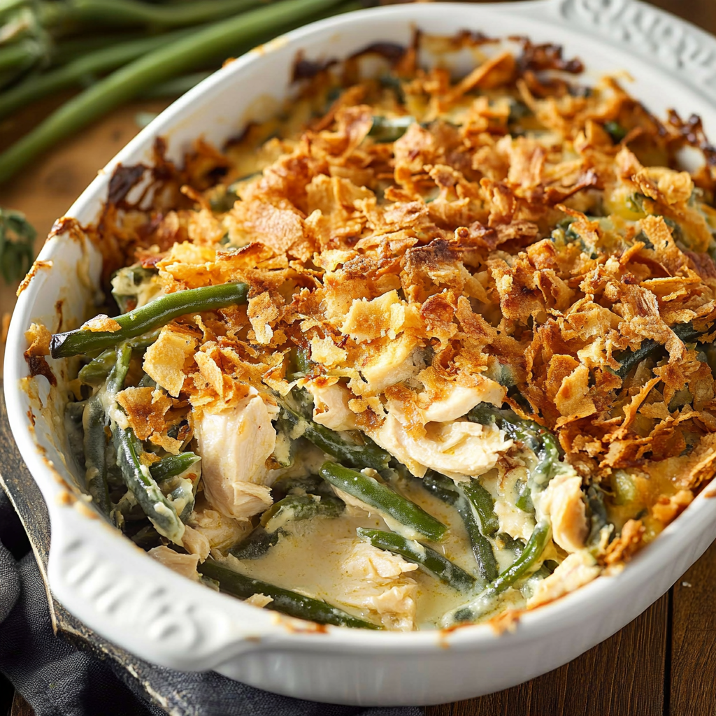 The Best Chicken and Green Bean Casserole