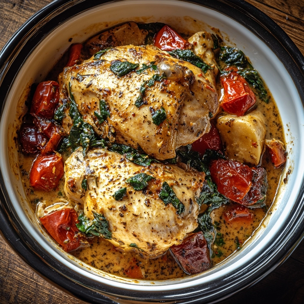 Crockpot Tuscan Chicken