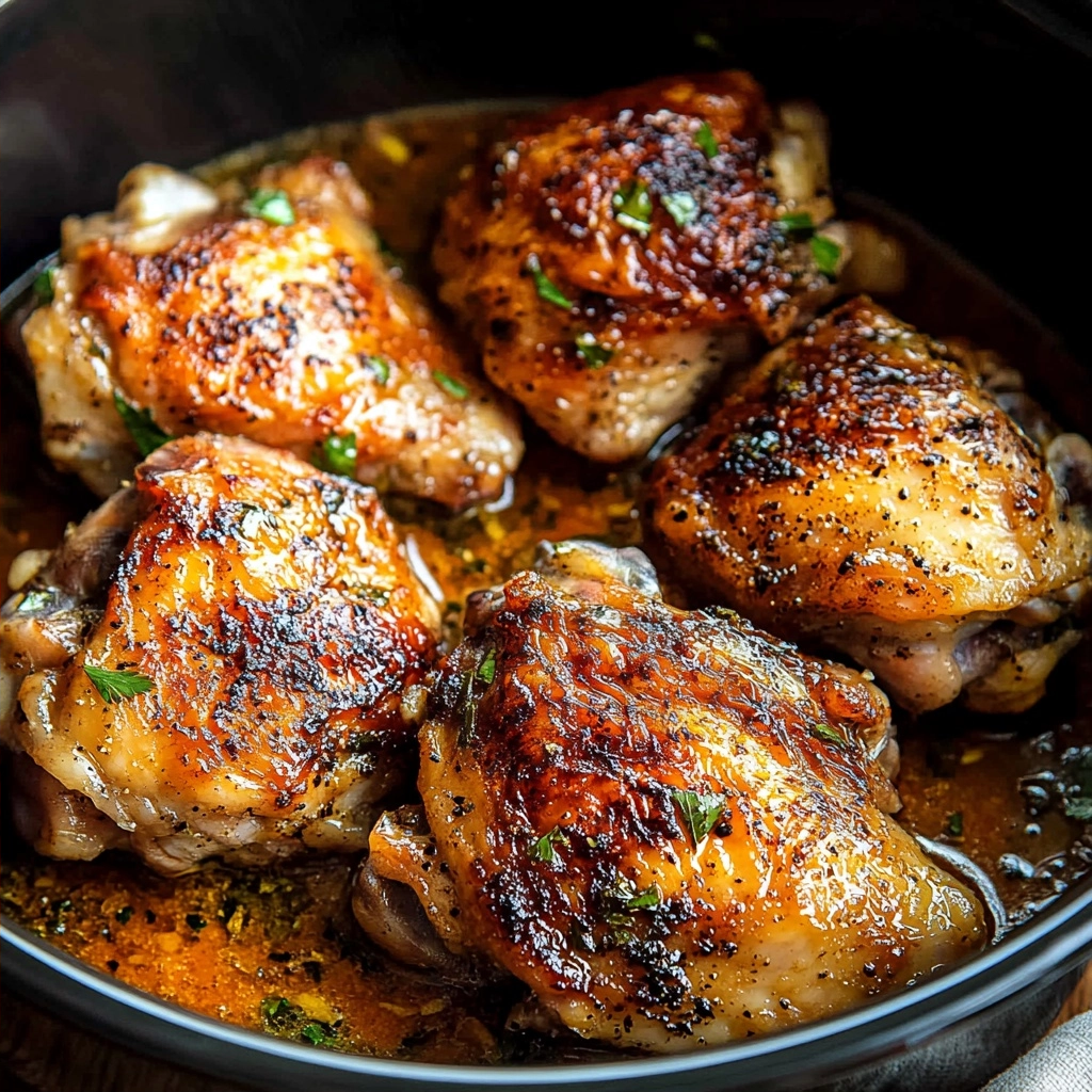 Easy and Flavorful Crockpot Chicken Thighs