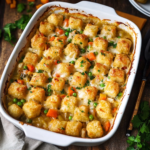Chicken Pot Pie Tater Tot Casserole