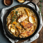 Creamy Apple Cider Chicken Skillet